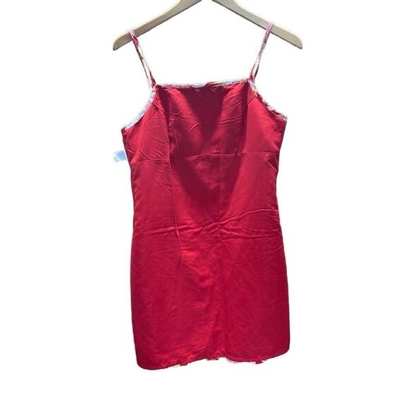 Reversible Dress Size Large (L) Floral Tropical Red Retro Strappy Sun Dress - Picture 2 of 7